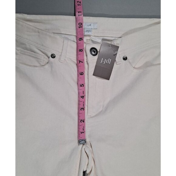 J.Jill Women's Off White Brushed Jeans SZ 4 Color Barley NWT Holiday Pants - Picture 3 of 9